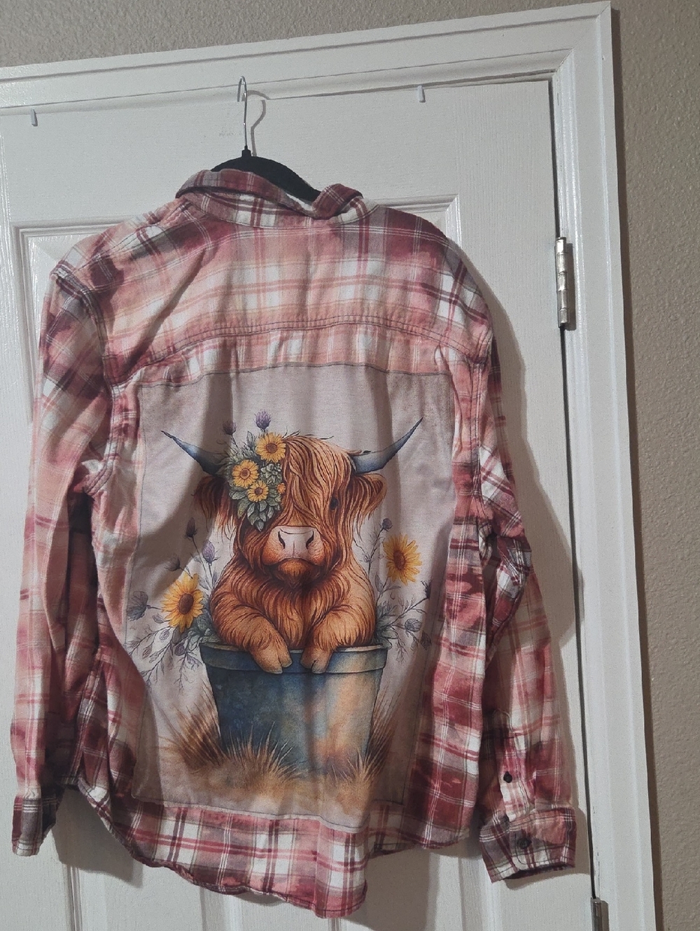 George Altered & Bleached Plaid Button Shirt Flannel
